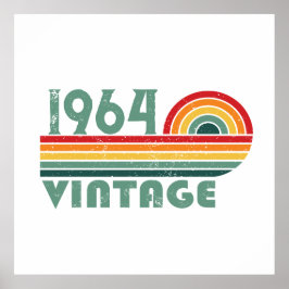 Póster Regalos de cumpleaños 60 vintage personalizados