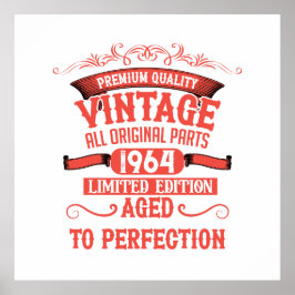 Póster Regalos de cumpleaños 60 vintage personalizados