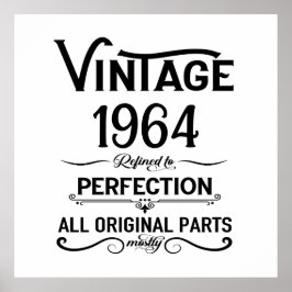 Póster Regalos de cumpleaños 60 vintage personalizados