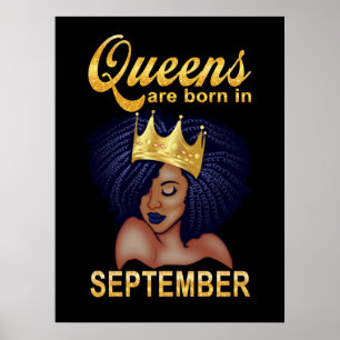 Póster Regalos de cumpleaños Las Reinas Nacen En Septie