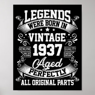 Póster Regalos de cumpleaños Vintage 90 Hombres Mujeres 9