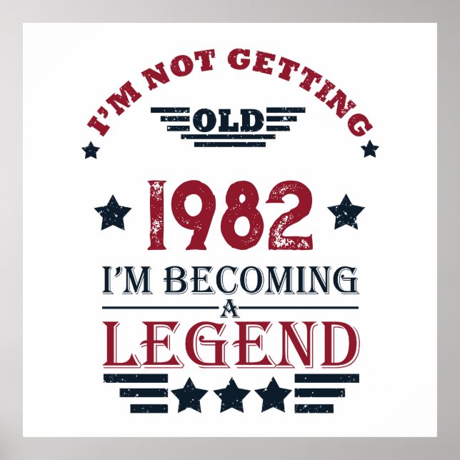 Póster Regalos de cumpleaños vintage personalizados (Frente)