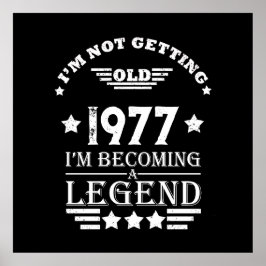 Póster Regalos de cumpleaños vintage personalizados blanc