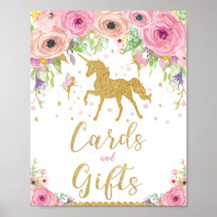 Póster Regalos de cumpleaños y tarjetas de Baby Shower de