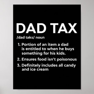 Póster Regalos De Definición De Impuestos Para Papá Graci