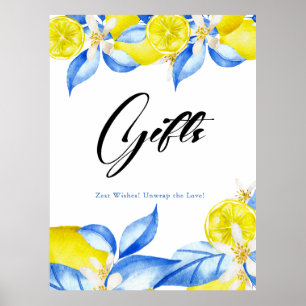 Póster Regalos de Despedida de Soltera Floral de Limón It
