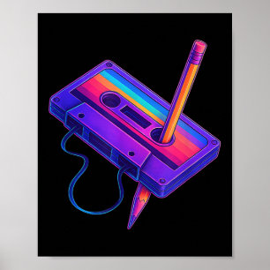 Póster Regalos de disfraces de fiesta retro de los 80 90s