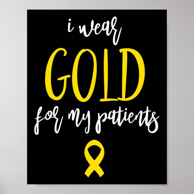Póster Regalos De Enfermeras De Oncología Pediátrica Para (Frente)