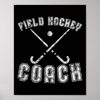Póster Regalos de Entrenador de Hockey sobre Césped Distr