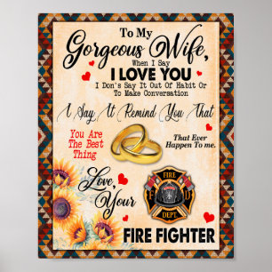 Póster Regalos de esposas Carta A Mi Esposa Amor Del Mar