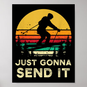 Póster Regalos De Esquí Retro Lo Enviarán Meme Gracioso E
