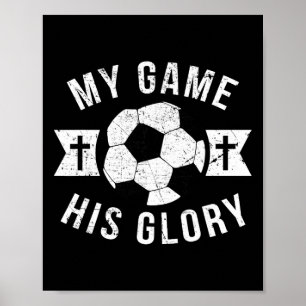 Póster Regalos de fútbol cristiano para adolescentes chic
