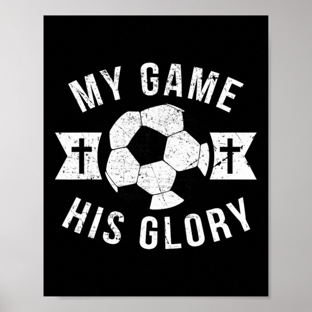 Póster Regalos de fútbol cristiano para adolescentes chic (Frente)