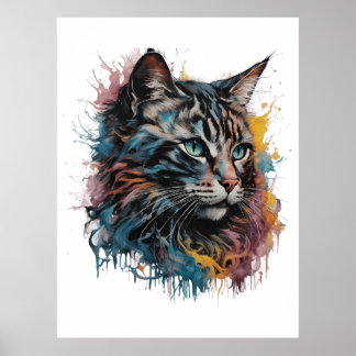 Póster Regalos de gato de Kawaii Anime