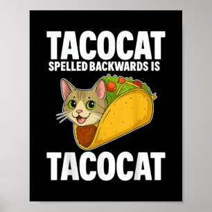Póster Regalos de gato divertidos en el Tacocat con el re