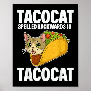 Póster Regalos de gato divertidos en el Tacocat con el re