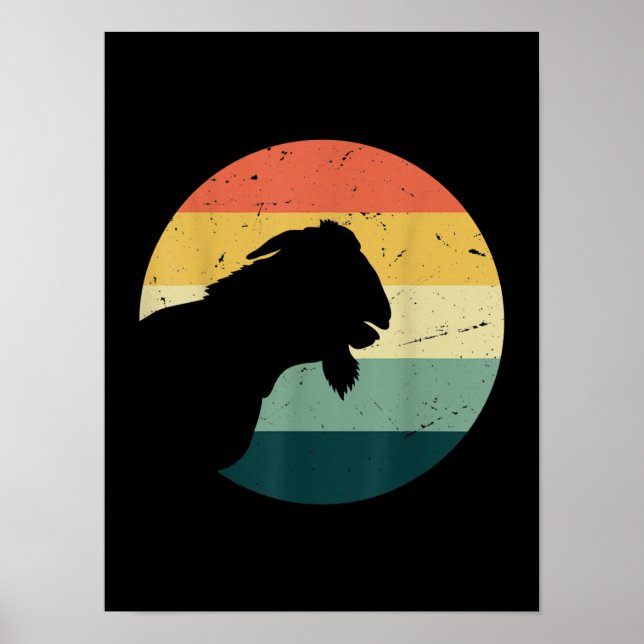 Póster Regalos de granjeros de cabra de animales divertid (Frente)