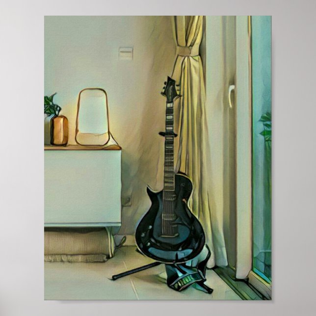 Póster Regalos de guitarra para papá (Frente)