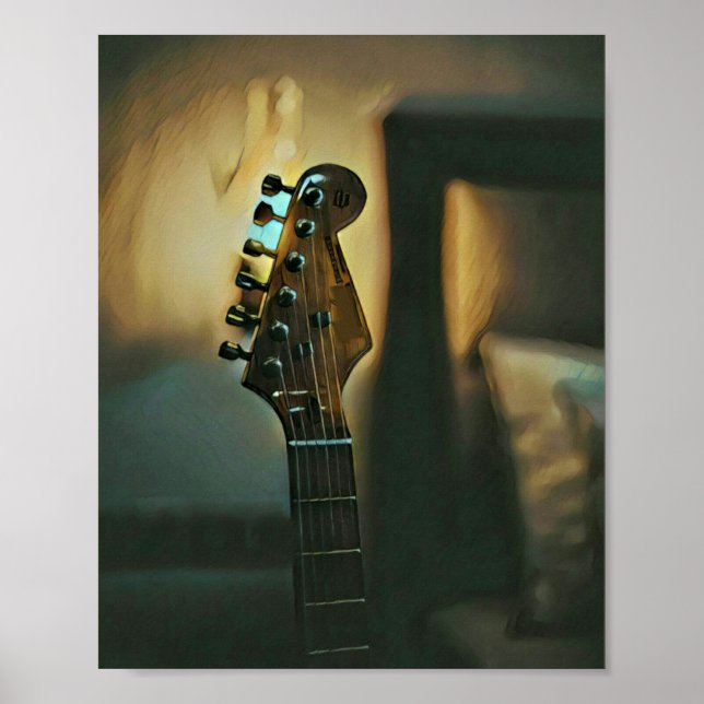 Póster Regalos de guitarra vintage (Frente)