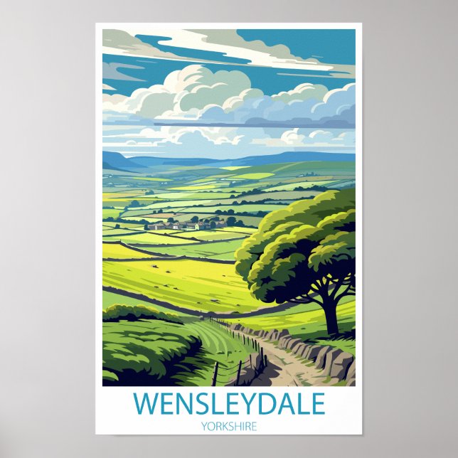 Póster Regalos de Inglaterra de Wensleydale Yorkshire (Frente)
