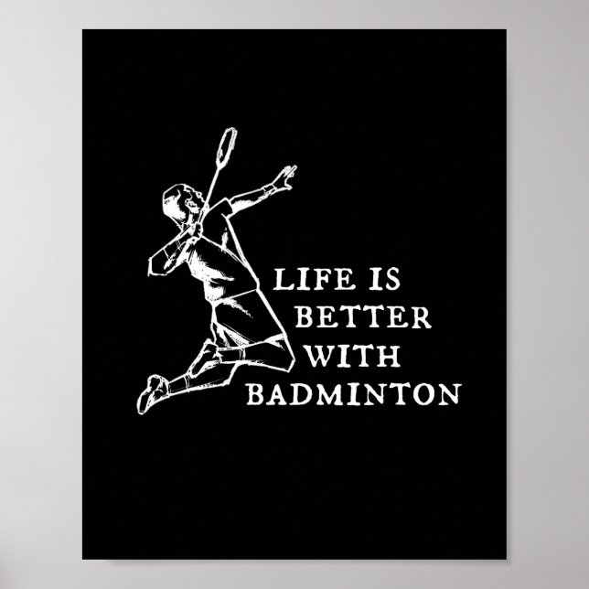 Póster Regalos de jugadores de Badminton (Frente)