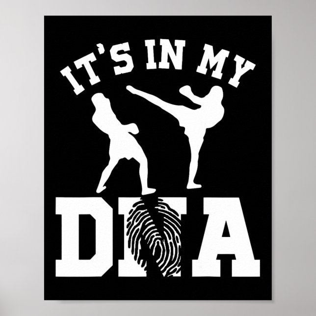 Póster Regalos de kickboxing Está En Mi ADN (Frente)