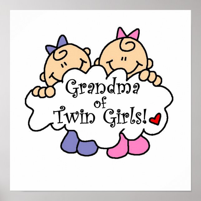 Póster Regalos de la abuela de los Chicas gemelos (Frente)