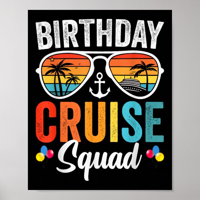 Póster Regalos de la brigada de cruceros de cumpleaños 20 (Frente)