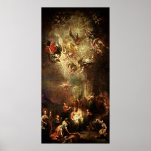 Póster Regalos de la escena de la Natividad para Navidade