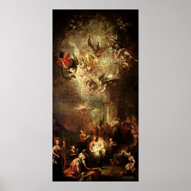 Póster Regalos de la escena de la Natividad para Navidade (Frente)