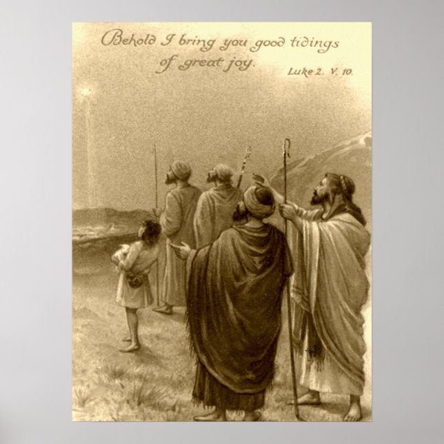 Póster Regalos de la escena de la Natividad para Navidade (Frente)