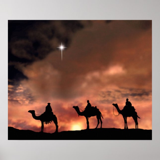 Póster Regalos de la escena de la Natividad para Navidade (Frente)
