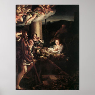 Póster Regalos de la escena de la Natividad para Navidade