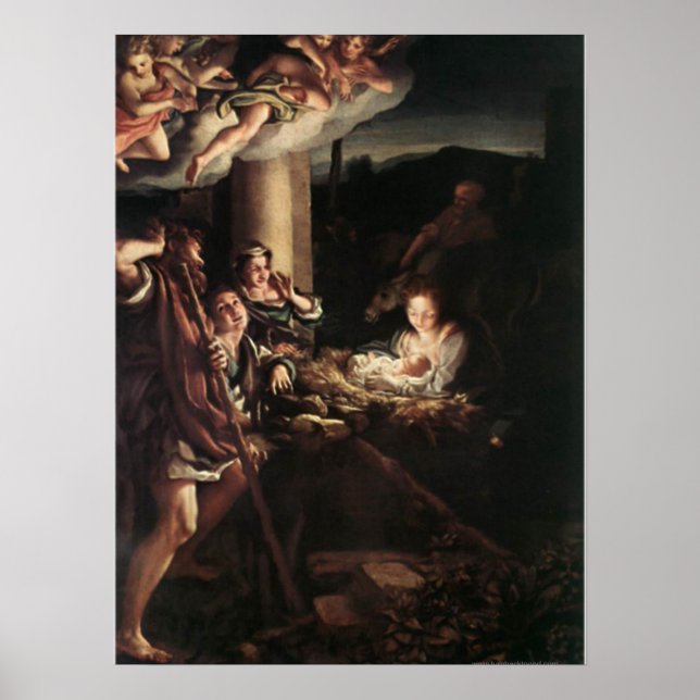 Póster Regalos de la escena de la Natividad para Navidade (Frente)