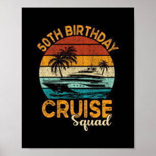Póster Regalos de la escuadra del crucero por el 50 cumpl