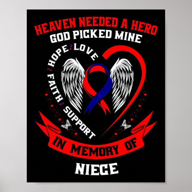 Póster Regalos De La Memoria Roja Pérdida De La Enfermeda (Frente)
