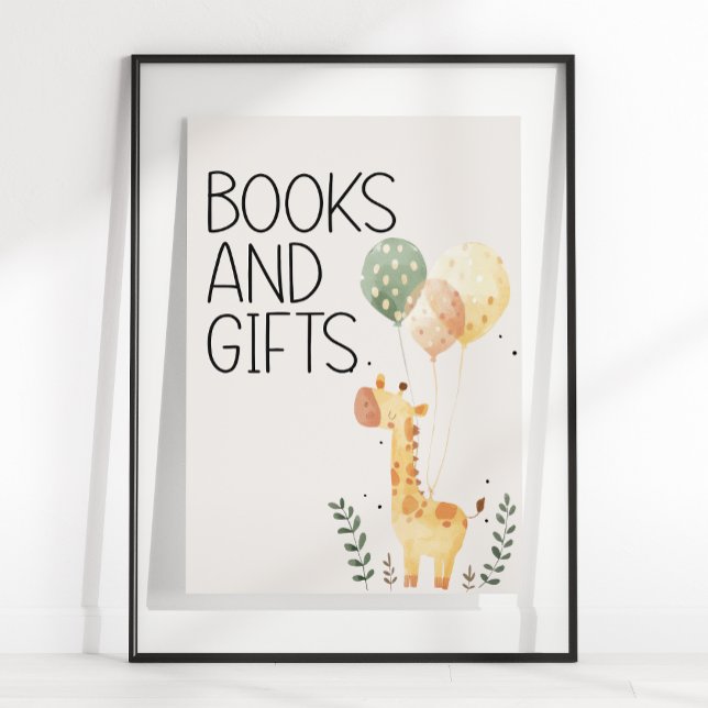 Póster Regalos de libros de Baby Shower de animales de cr (Subido por el creador)