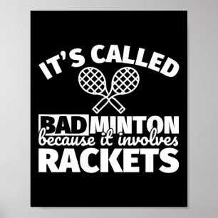 Póster Regalos De Los Jugadores De Badminton - Gracioso Q