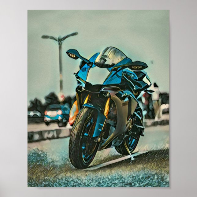 Póster regalos de moto para él (Frente)