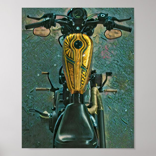 Póster regalos de moto para él (Frente)