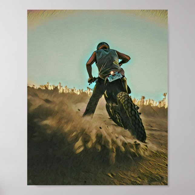 Póster regalos de moto para papá (Frente)