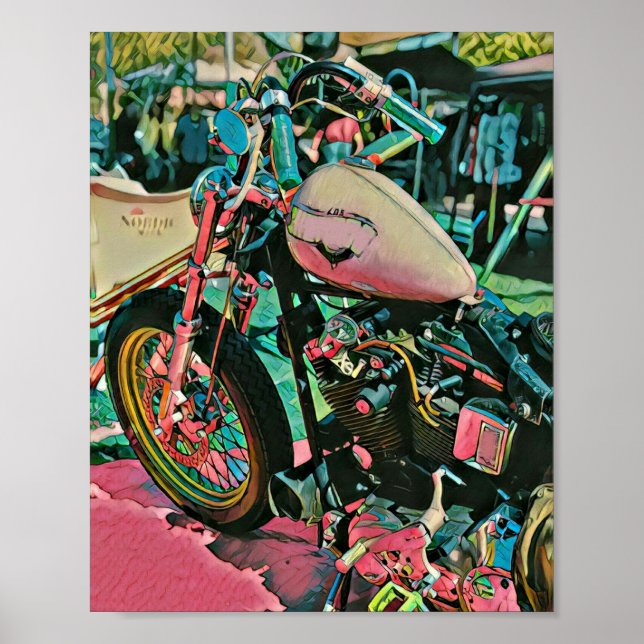 Póster regalos de moto para papá (Frente)