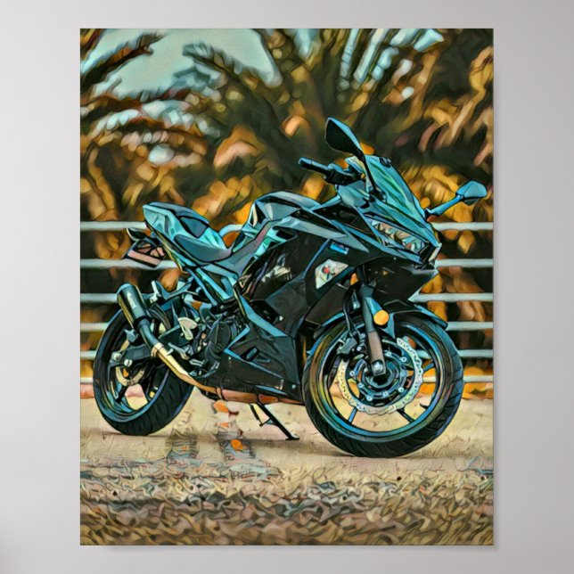 Póster Regalos de motociclismo (Frente)