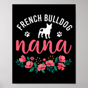 Póster Regalos de Nana Bulldog Mujeres Amantes de Perros