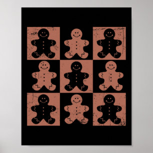 Póster Regalos de Navidad Vintage Mujeres Hombres Pan de