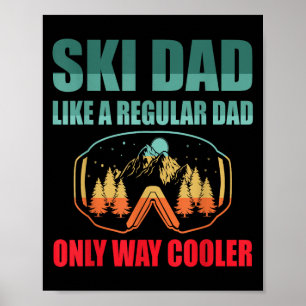 Póster Regalos de nieve de esquí vintage retro para esqui