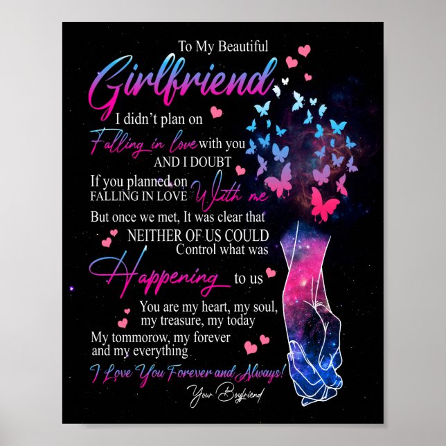 Póster Regalos de Novia | Carta A Mi Novia (Frente)