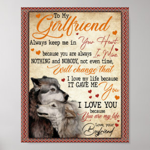 Póster Regalos de Novia Carta A Mi Novia