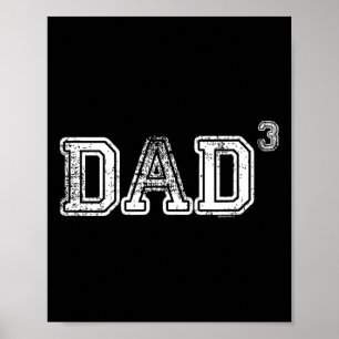 Póster Regalos De Papá Para Papá De Tres Padres Regalos