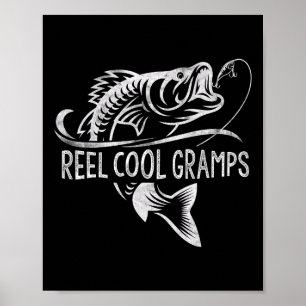 Póster Regalos de pesca Abuelo genial Reel Abuelo Día del